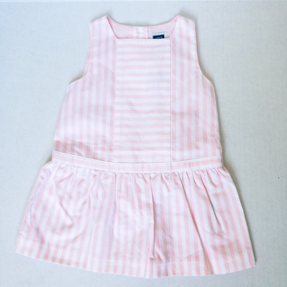 Janie and Jack Pink & White Striped Dress - Picture 3 of 8
